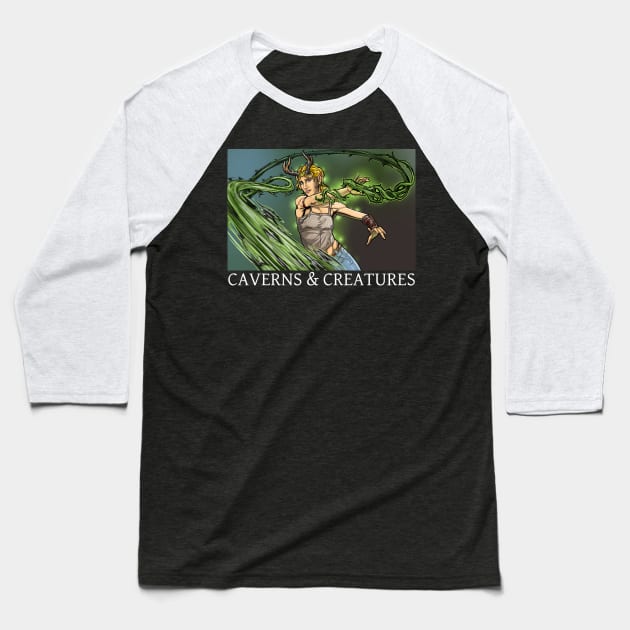 Caverns & Creatures: Thorn Whip Baseball T-Shirt by robertbevan